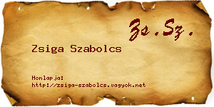 Zsiga Szabolcs névjegykártya