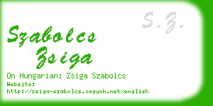 szabolcs zsiga business card